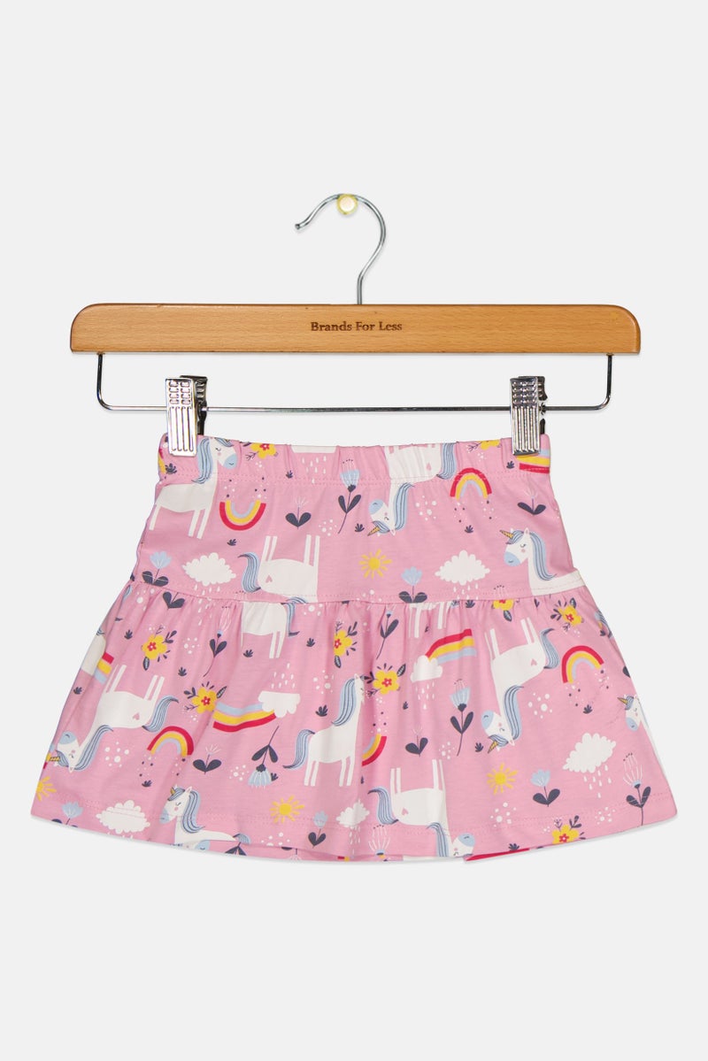 guppy Kids Girl Graphic Print Skirt, Multicolor - Image 2